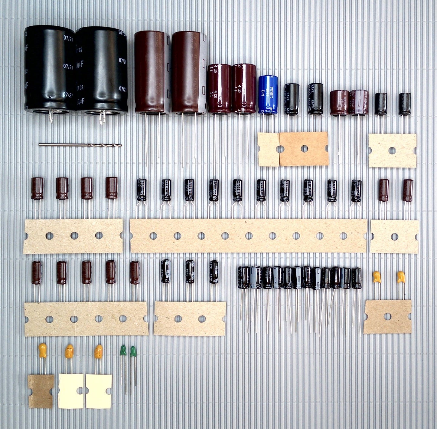 Grundig MR 200, 200-2 receiver electrolytic capacitor set complete for recap and repair