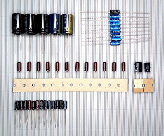 Philips CD 202 complete electrolytic capacitor set in two qualities! Electrolytic capacitor set for repair, recap and upgrade