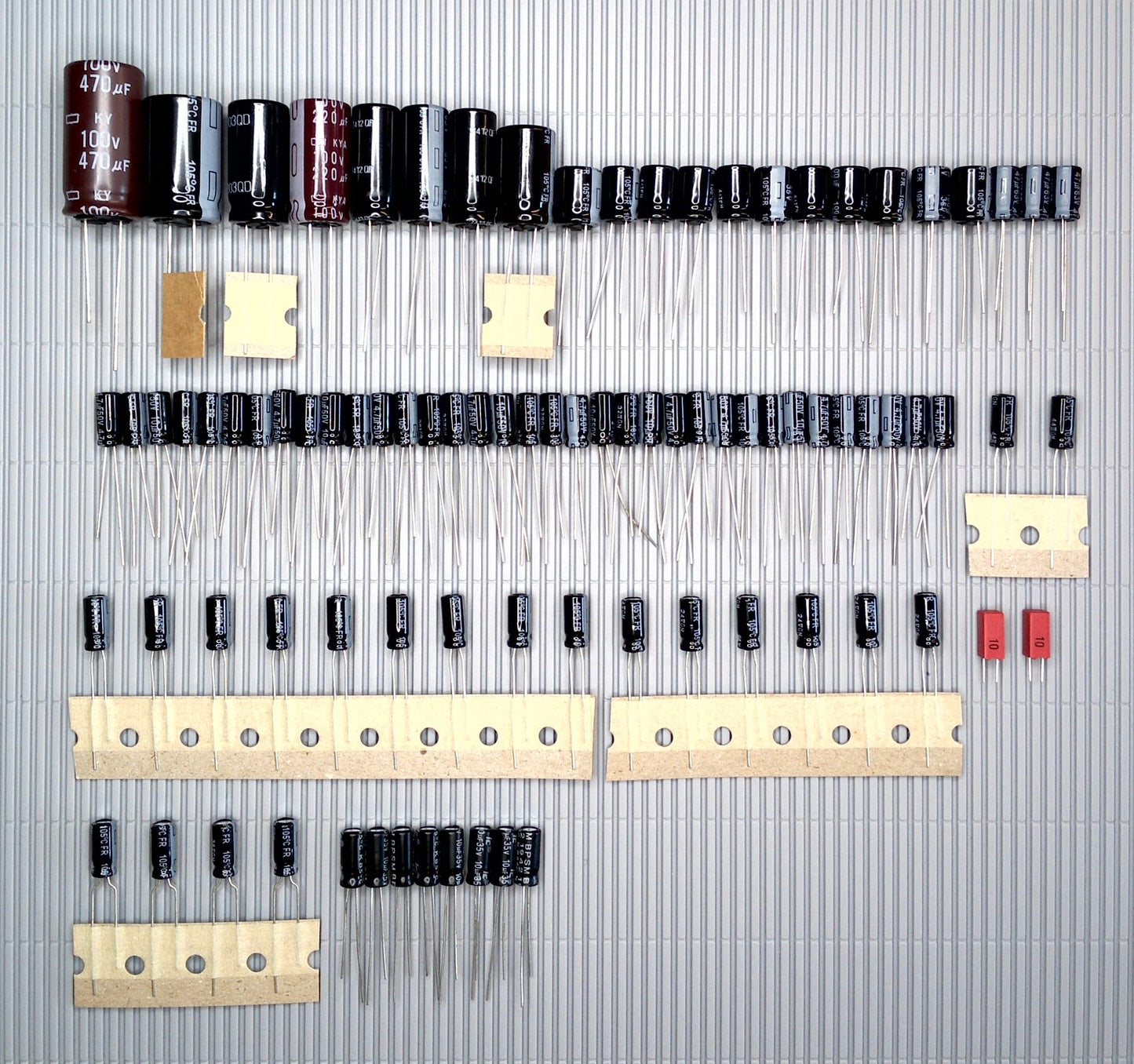 Pioneer RT-1020 L,F complete electrolytic capacitor set in two qualities! Electrolytic capacitor set for repair, recapping, and upgrade