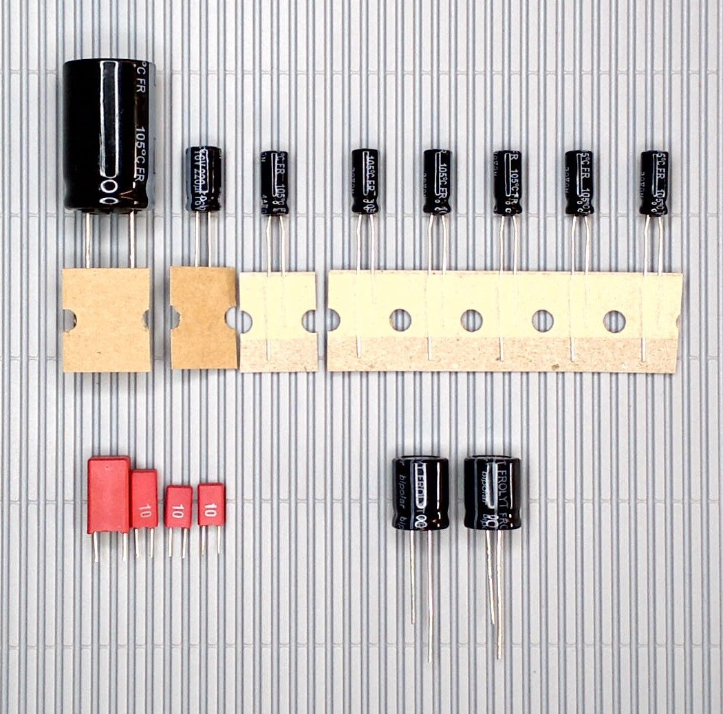 Technics SL-QD33 complete electrolytic capacitor set in two qualities! Electrolytic capacitor set for repair, recapping, and upgrade