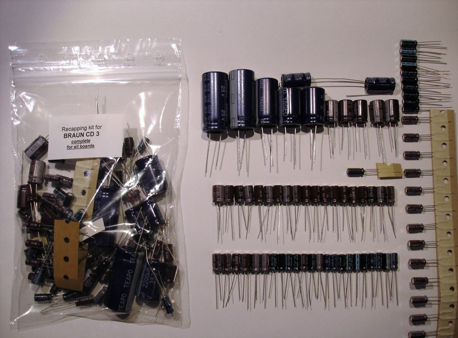 BRAUN/ADS Atelier CD 3 Elektrolyt-Kondensator-Set komplett recap repair