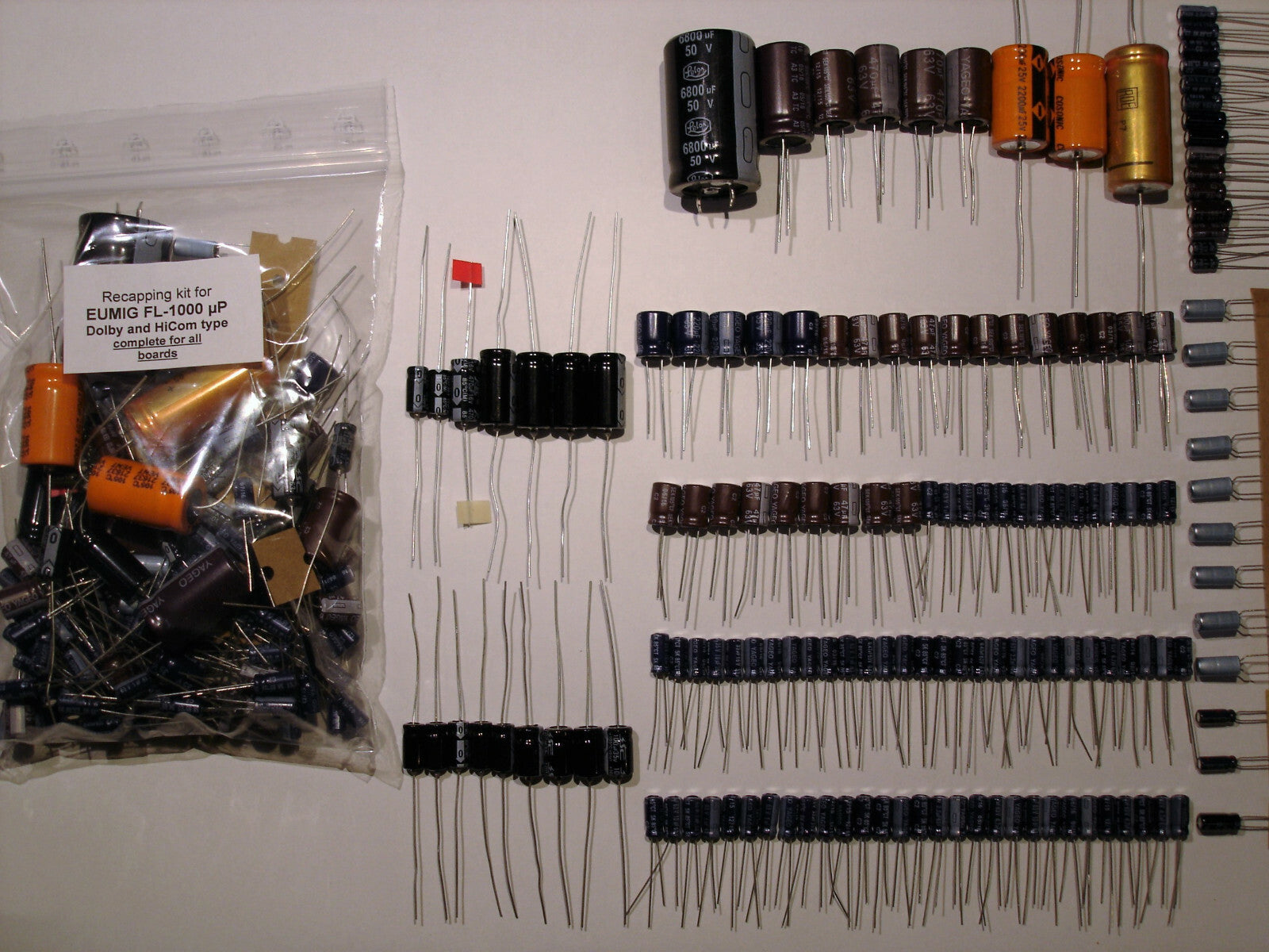 EUMIG FL-1000 uP µP Elektrolyt-Kondensator-Set komplett recap repair