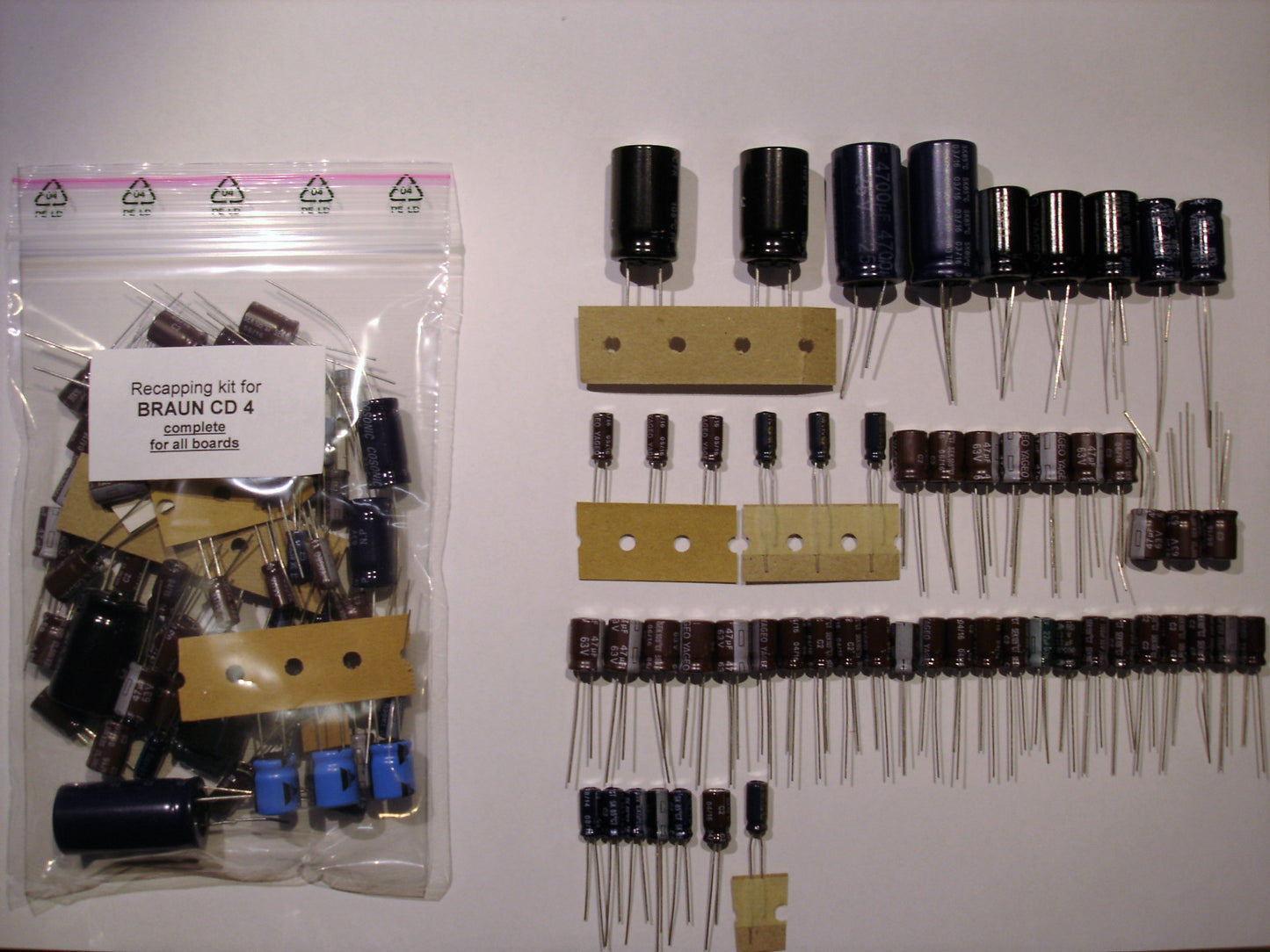 BRAUN Atelier CD 4 a/d/s Elektrolyt-Kondensator-Set komplett recap repair
