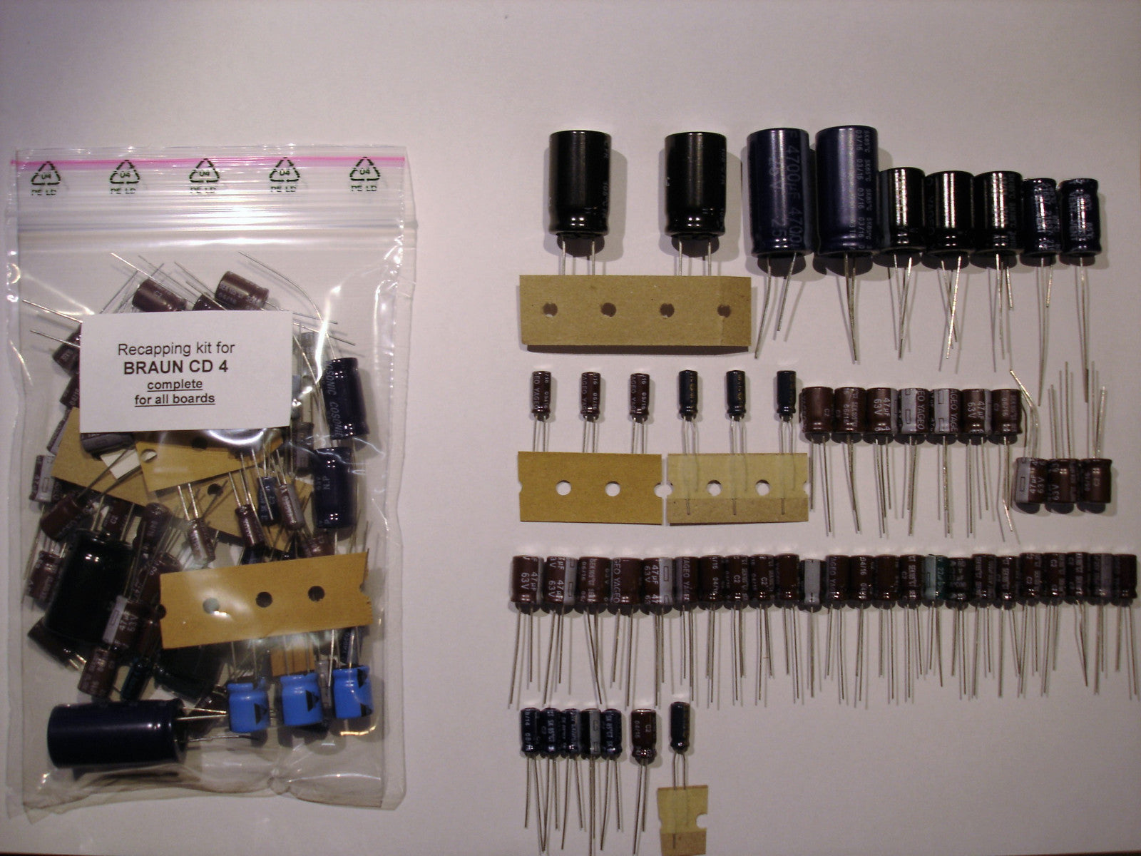 BRAUN Atelier CD 4 a/d/s Elektrolyt-Kondensator-Set komplett recap repair