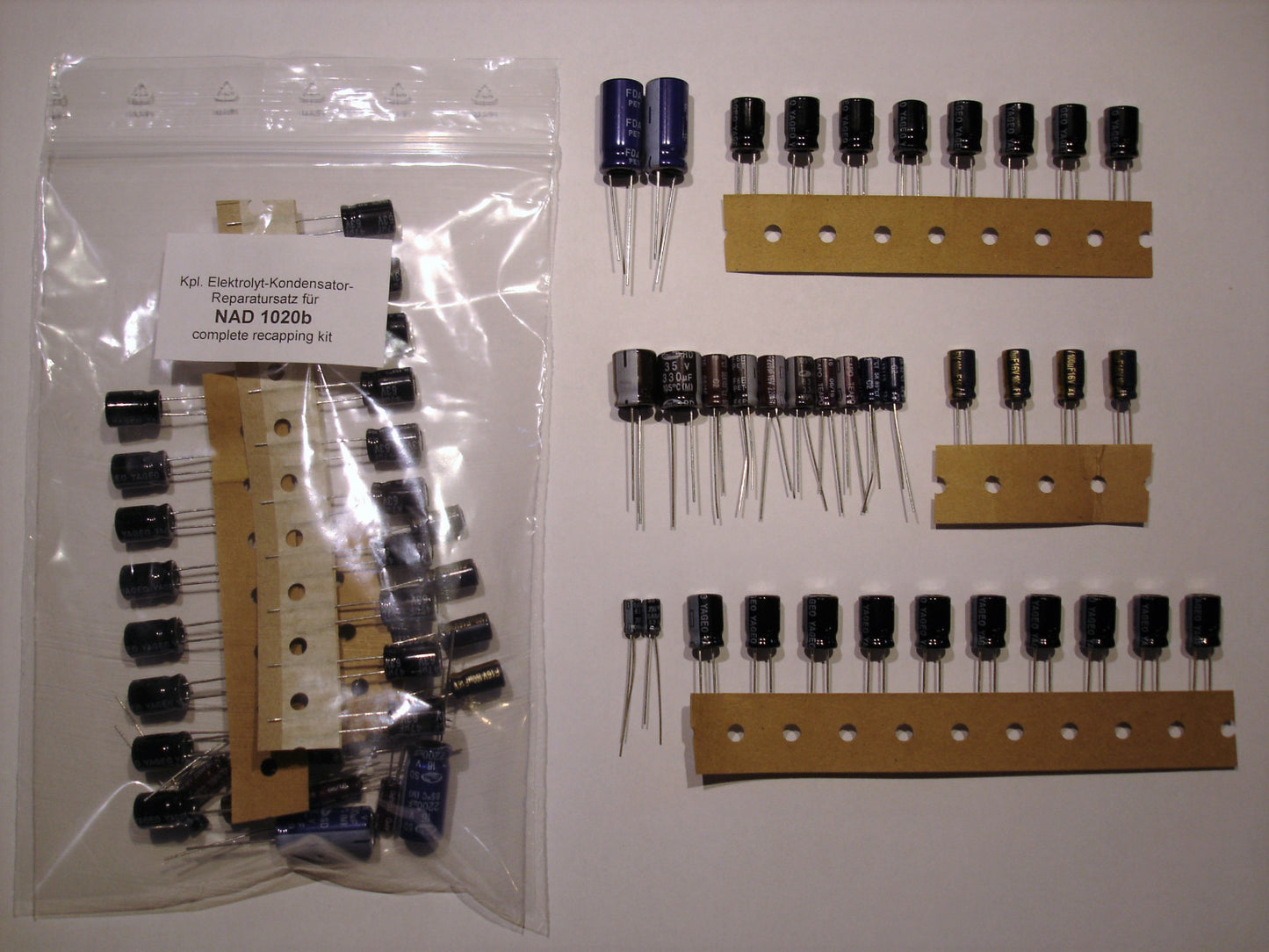 NAD 1020b Elektrolyt-Kondensator-Set komplett recap repair
