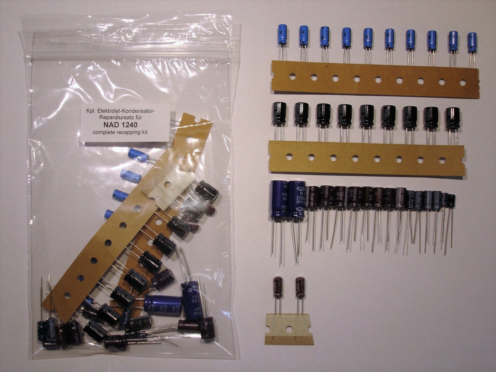 NAD 1240 Elektrolyt-Kondensator-Set komplett recap repair