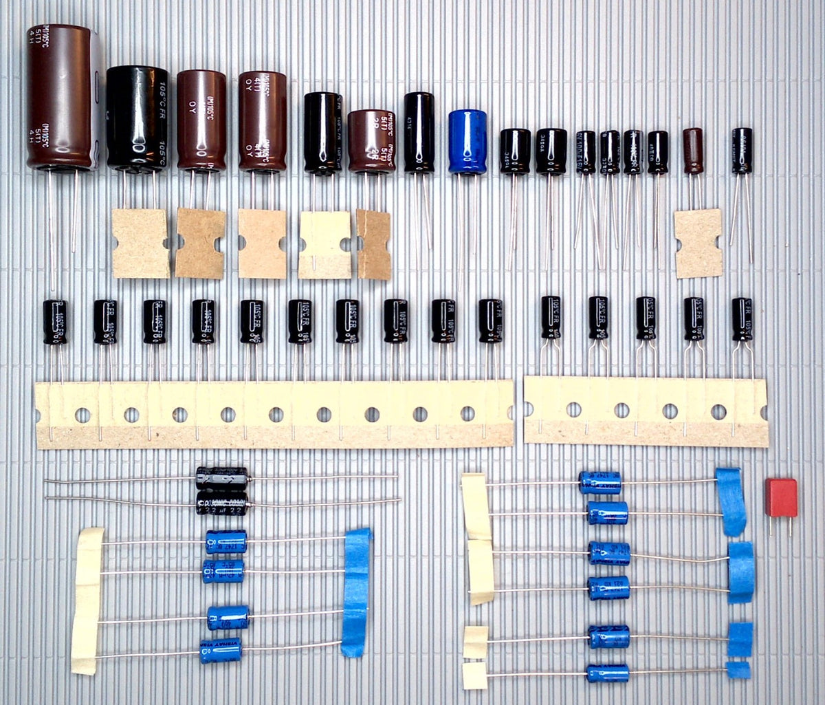 B&O Beogram CD X v2 Elektrolyt-Kondensator-Set komplett Panasonic recap repair