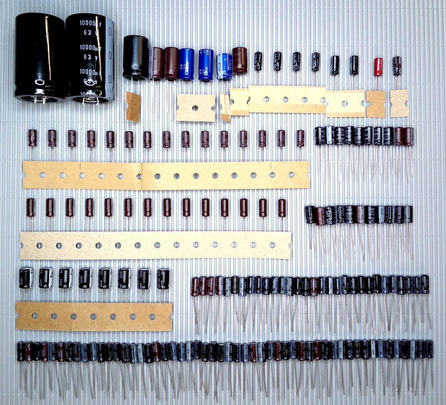 Akai AS-1080 receiver electrolytic capacitor set complete electrolytics for recap and repair