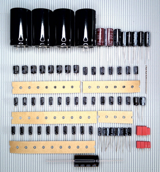 Tandberg TR 2075 Mk2 complete electrolytic capacitor set in two qualities! Electrolytic capacitor set for repair, recapping, and upgrade