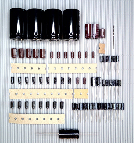 Tandberg TR 2075 Mk2 complete electrolytic capacitor set in two qualities! Electrolytic capacitor set for repair, recapping, and upgrade